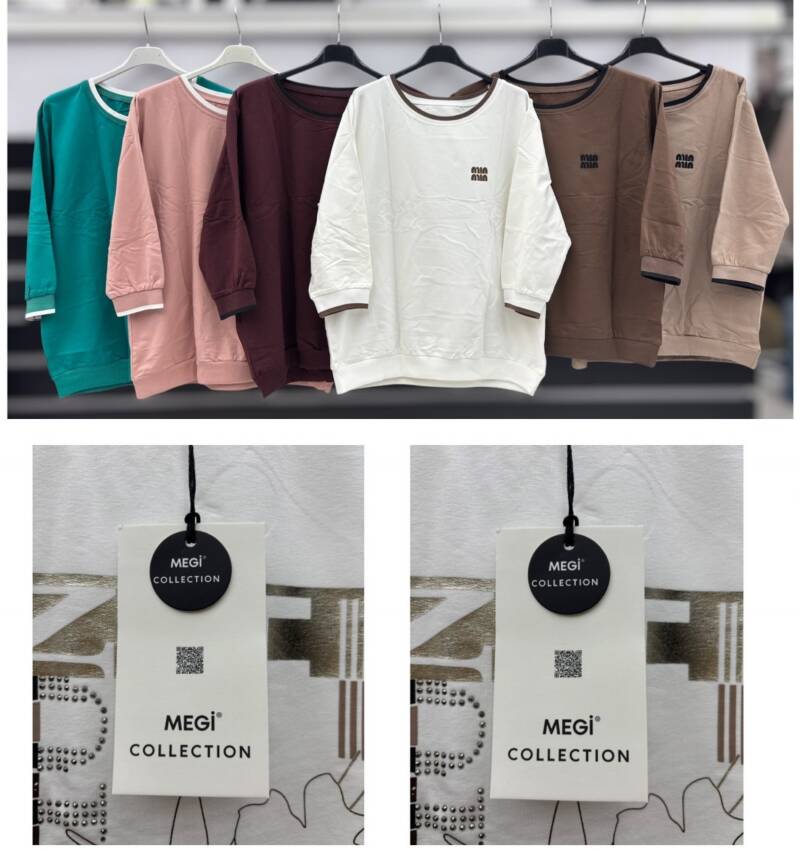 Bluzki damskie Roz S-XL, Mix Kolor .Paczka 12 szt 1